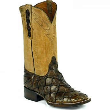 Black Unisex Jack T1Guan Cording Pirarucu Fish Cowboy Boot