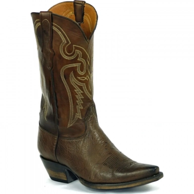 Black Unisex Jack Stitch 4366 Smooth Ostrich Cowboy Boot