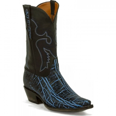 Black Unisex Jack Stitch 4366 Elephant Western Cowboy Boot