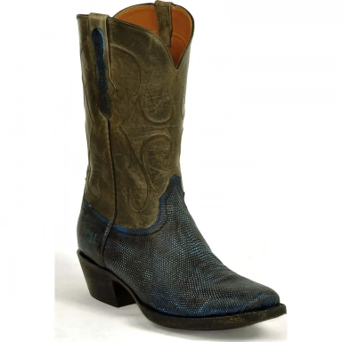 Black Unisex Jack Tulia Cord Design Western Cowboy Boot