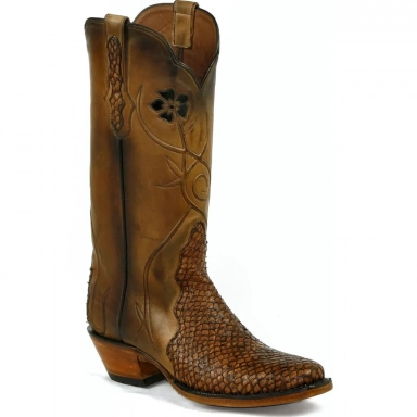 Black Unisex Jack Triad ZOE Design Chilean Seabass Western Cowboy Boot