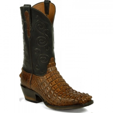 Black Unisex Jack Boerne Cord Nile Croc Hornback body Western Cowboy