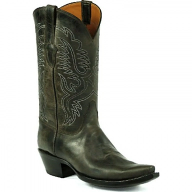 Black Unisex Jack Stitch 631 European Goat Cowboy Boot