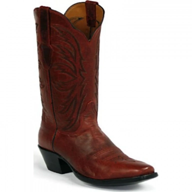 Black Unisex Jack Stitch 321 European Goat Cowboy Boot