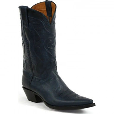 Black Unisex Jack Swirl Cord European Goat Cowboy Boot