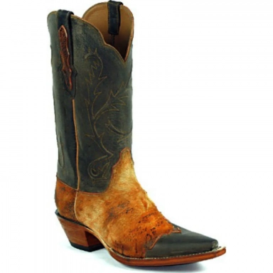Black Unisex Jack Locust Cording European Goat Cowboy Boot