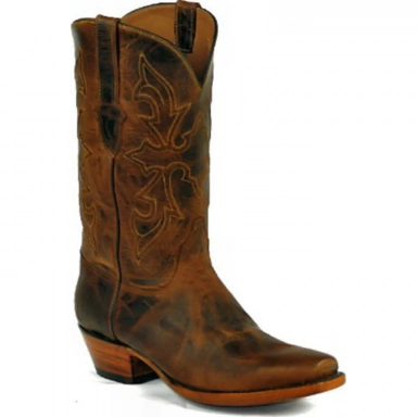 Black Unisex Jack Hueco Rod European Goat Cowboy Boot