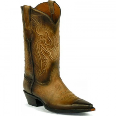 Black Unisex Jack Del Rio Cord Design European Goat Cowboy Boot