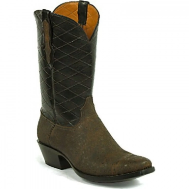 Black Unisex Jack Diamond Stitch Giraffe Cowboy Boot