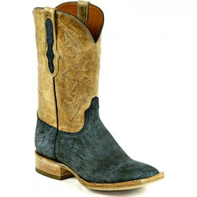 Black Unisex Jack Hueco Cord Giraffe Cowboy Boot