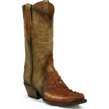 Black Unisex Jack Triad Hueco Cord Snapping Turtle Western Cowboy Boot
