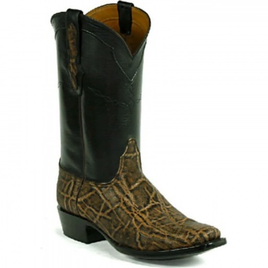 Black Unisex Jack Cord Elephant Cowboy Boot