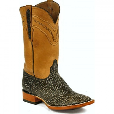 Black Unisex Jack El Paso Cording Shark Cowboy Boot
