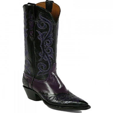 Black Unisex Jack Stitch 720 Craftsman Hand-Tooled Cowboy Boot