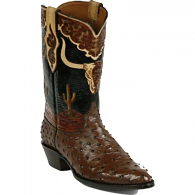 Black Jack Mens Mistic Skull Design Craftsman Hand-Tooled Cowboy Boot