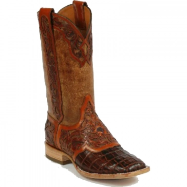 Black Jack Mens Hand Tooled Spur Strap, Heel, Collar Pullstraps Style