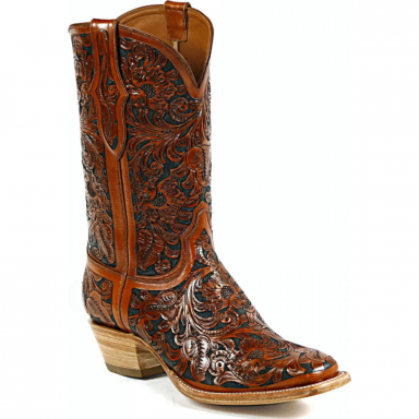Black Jack Handtooled El Patron Craftsman Hand-Tooled Cowboy Boot HT-129