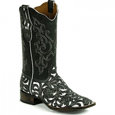 Black Jack Billy Stitch # 2 Craftsman Hand-Tooled Cowboy Boot HT-1400