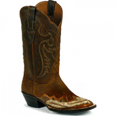 Black Jack Del Rio Cord Design Craftsman Hand-Tooled Cowboy Boot HT-1804