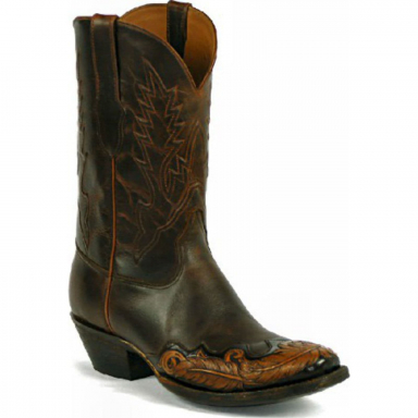 Black Jack Marfa Cord Design Craftsman Hand-Tooled Cowboy Boot HT-1805