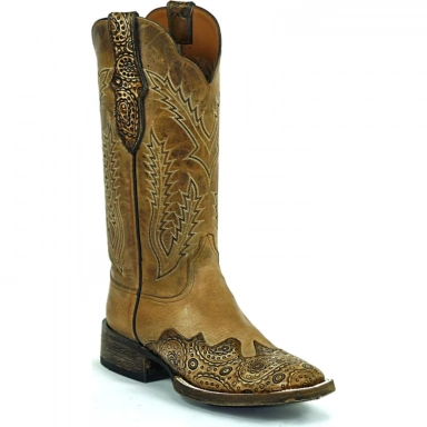 Black Unisex Jack Stitch 1200 Craftsman Hand-Tooled Cowboy Boot