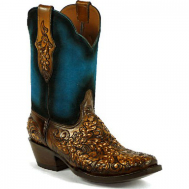 Black Jack Plain Tops Craftsman Hand-Tooled Cowboy Boot HT-314