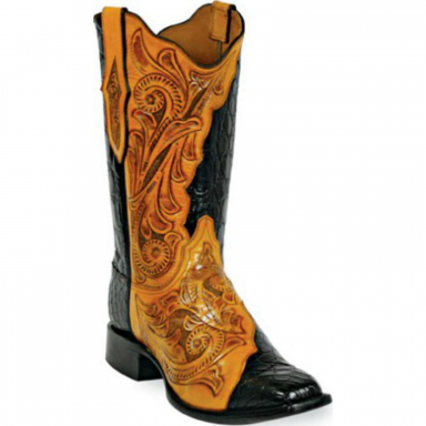 Black Jack Houser Design Craftsman Hand-Tooled Cowboy Boot HT-72