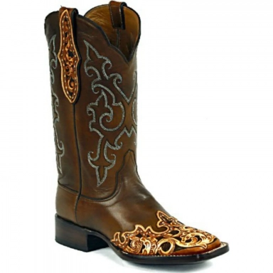 Black Unisex Jack Billy Stich 2 Craftsman Hand-Tooled Cowboy Boot