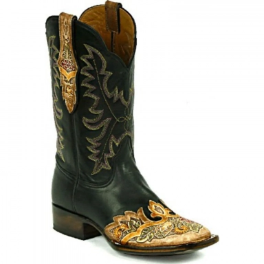 Black Jack Mens Stitch 327 With Chain Craftsman Hand-Tooled Cowboy New