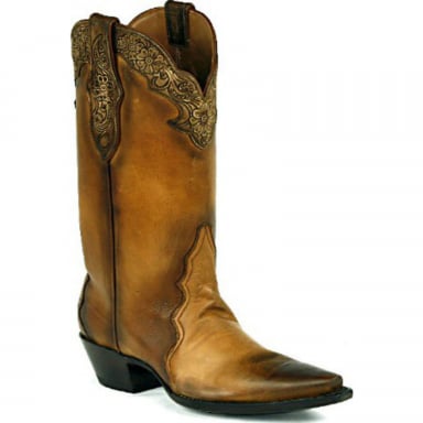 Black Jack Triad Cut With Tooled Collar Craftsman Hand-Tooled Cowboy Boot HTR-258
