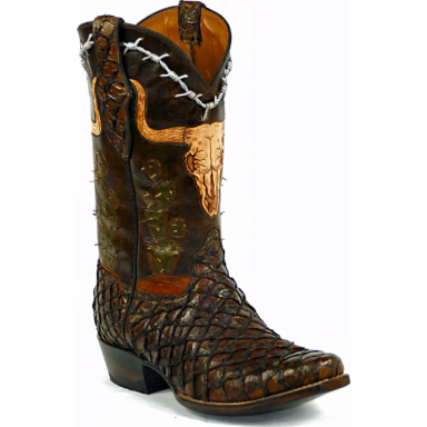 Black Unisex Jack Hand Tooled Ranchers Design Craftsman Hand-Tooled