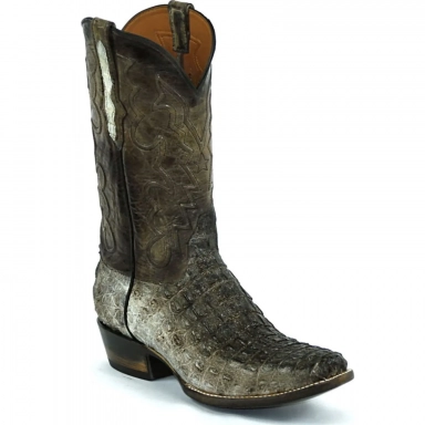 Black Jack Mens Bastrop Cord Design Caiman Hornback-Body-Tail Natural