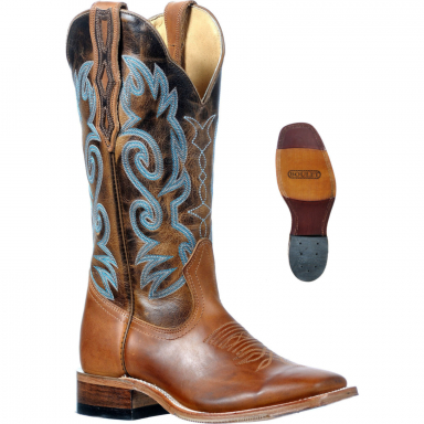 Boulet Womens Damiana Moka Shipyard Texas Tan Stockman Boot 0342