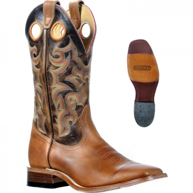 Boulet Mens Damiana Moka Shipyard Texas Tan Stockman Boot 0346