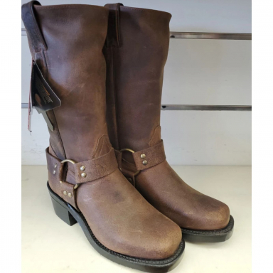 Boulet Womens Brown Square Toe Harness Boot S1072