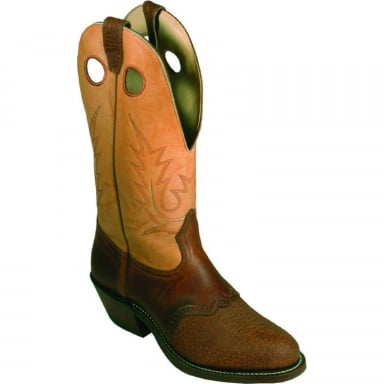 Boulet Mens Buckaroo Deerlite Butterscotch Round Toe Cowboy Boot 2175