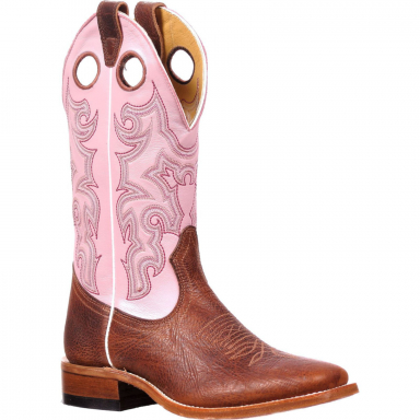 Boulet Womens Shrunken Bomber Lucius Sweet Pink Cowgirl Boots 2928