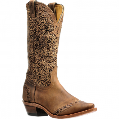 Boulet Womens Safari Western Tool Cognac Hillbilly Golden Cowboy Boot 2960