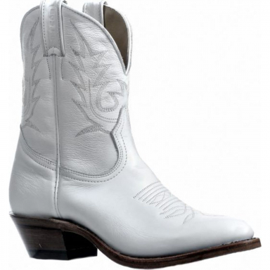 Boulet Womens 9" Lucious White Cowboy Heel Cowgirl Boot 3911