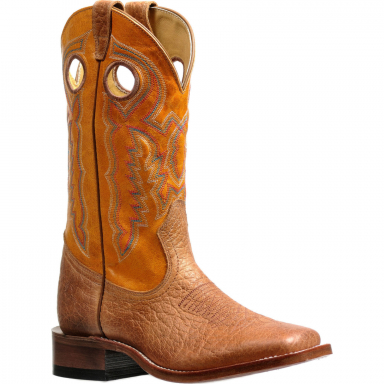 Boulet Womens Cedro Corn Blister Cognac Stockman Boot 4903