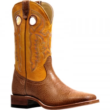 Boulet Mens Cedro Corn Bullhide Cognac Stockman Boot 4933
