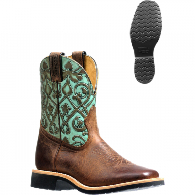 Boulet Womens Joker Turquoise Brown Navajo Honey Cowgirl Boot 4944