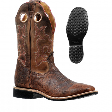 Boulet Mens 12" Bison Shrunken Bomber Cowboy Boot 6247