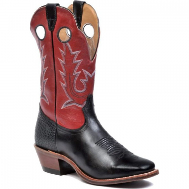 Boulet Mens 12" Roughstock Torino Black Calf Cowboy Boot 8169