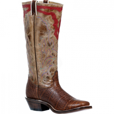 Boulet Mens 16" Stovepipe Deerlite Butterscotch Red Cowboy Boot 8318