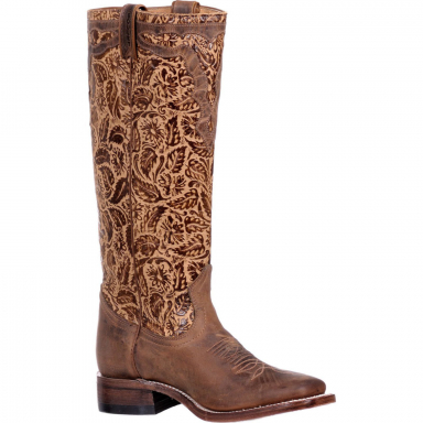 Boulet Womens 16" Stovepipe Embossed Cowgirl Boot 8322