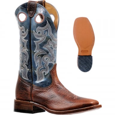 Boulet Mens Puma Turquesa Wide Square Toe Cowboy Boot 9293