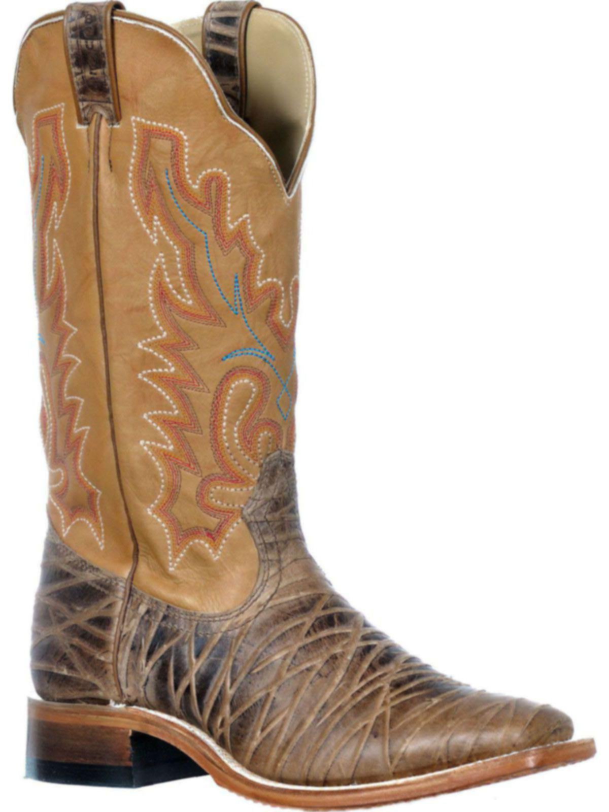 Shop Boulet Womens Deerlite Butterscotch Wide Square Toe Cowgirl Boot ...