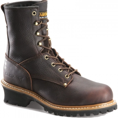 Carolina Mens 8 Inch Premium Leather Steel Toe Logger Work Boot
