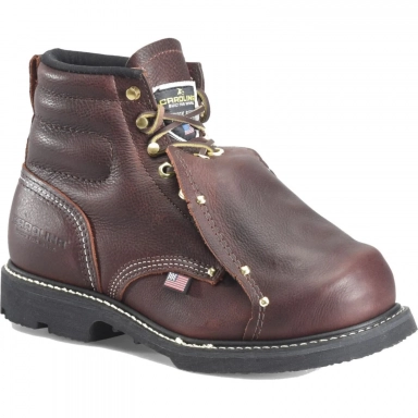 Carolina Mens 6 Inch Steel Toe Union Built Metguard Work Boot Brown
